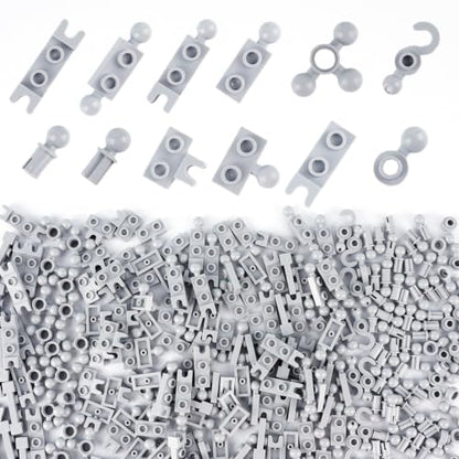 Plate 1x2 Ball Joints Socket - 250pcs Connector Accessories Classic Bricks - color: Light Gray