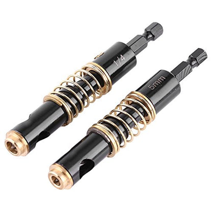 5mm 1/4" Black Hinge 5mm Drill bit Shelf pin jig Drill Bits 1/4inch Hex Shank Door Window Cabinet Self Centering Hinge Tapper Core Hole Openning Puncher Bits Woodworking Tools(2 Sets) - size: 2 sets