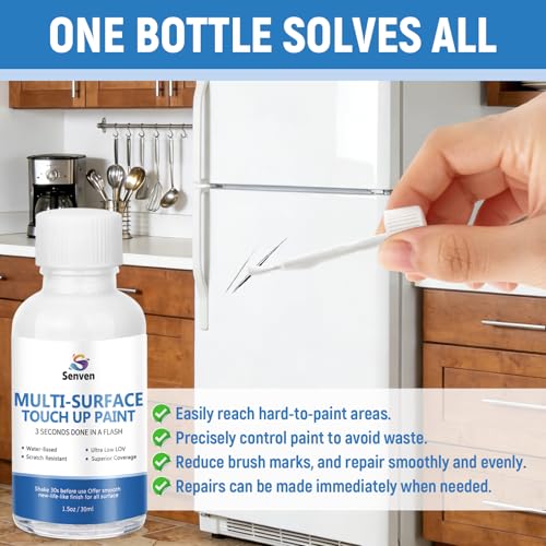 White Paint Multi Surface Semi-Gloss White Touch Up Paint Repair for Metal,Wall,Door,Cabinets,Wood,Furniture, Appliance,Metal, Acrylic Touch Up Paint Pen, Enamel 30ML - color: Semi-Gloss White - 1.5 oz