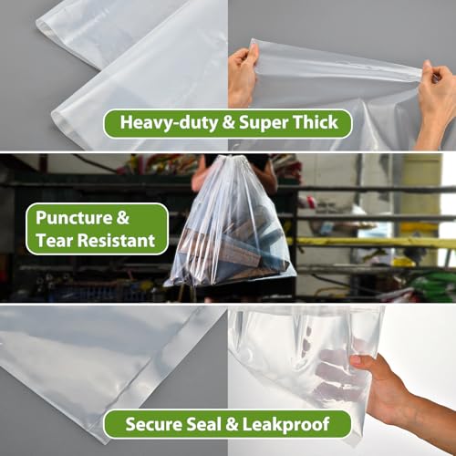 Dust Collector Bags 6 Pcs 7Mil 19.5" Dia 35-70 Gal 31"x40" for Woodworking