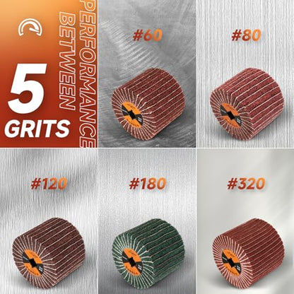 Surface Conditioning Tool 320 Grit Abrasive Drawing Polishing Drum - style: 320 grit with sandpaper