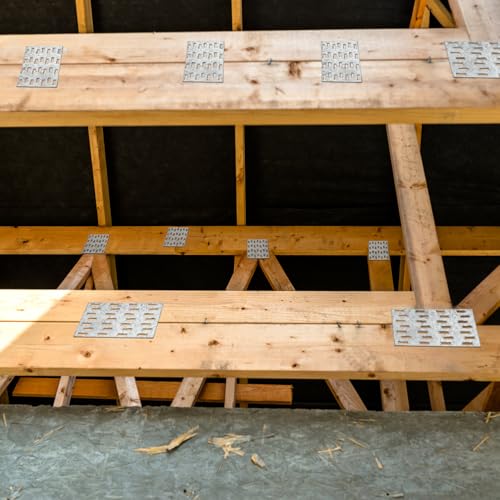 ZAVOOS 30 Pieces 2 x 4 Inch Truss Plates, 8 mm Nail Teeth - size: Small