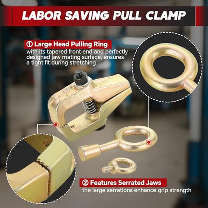 Professional 5 Ton 2-Way Auto Body Repair Clamp Kit 3PCS