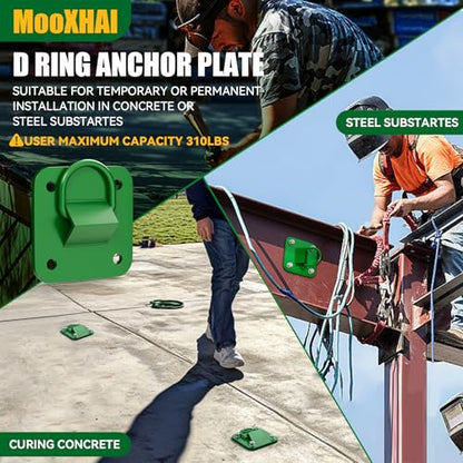 D Ring Anchor Plate, Reusable Concrete Anchor Plate, 2 Pack - color: 2 Pack