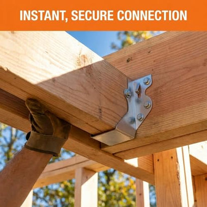 50 Pack 2x4 Joist Hangers, 18 Gauge Galvanized Face Mount - size: 2" x 4"