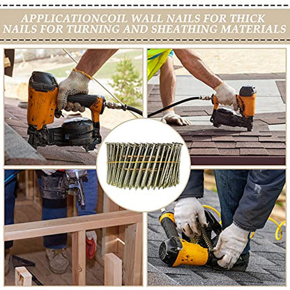 Hotop 3600 Count 15-Degree Coil Siding Nails, Wire Collated, 2 1/4 Inch - size: 2 1/4 Inch