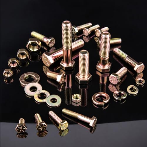 FOLIV 772PCS Grade 8 Bolt Assortment Kit, Heavy Duty Bolts and Nuts Kit, 1/4-20 5/16-18 3/8-16 1/2-13 SAE Sizes Included (Upgraded Package) - size: 772PCS 1/4-20 5/16-18 3/8-16 1/2-13