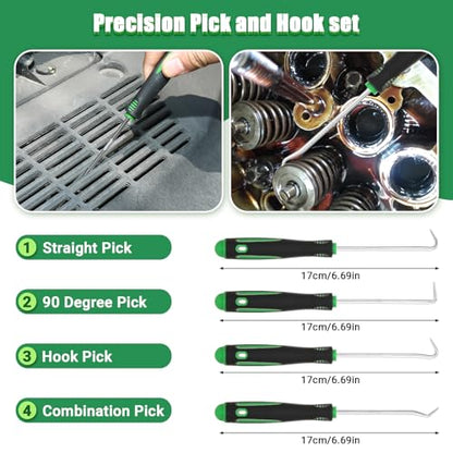 Uolor 415Pcs Trim Removal Tool, Car Panel Door Radio Removal Kit, Auto Push Pin Bumper Retainer Clip Set, Fastener Terminal Remover Tool Adhesive Cable Clips Auto Clip Pliers