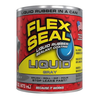 Flex Seal Liquid Rubber Sealant Coating, Waterproof, Gray, 16 oz - color: Gray, size: 16 oz
