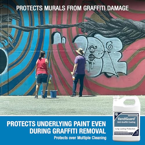 Rain Guard Water Sealers VG-7001 VandlGuard Non-Sacrificial Anti-Graffiti Coatings READY TO USE covers up to 300 sq. on painted and unpainted surfaces. 1 Gallon - color: Semi-Satin Sheen, size: 1 Gallon (300 Sq. Ft.)