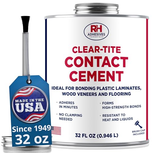Clear-Tite Contact Cement 32 oz - Adhesive Glue for Laminate & Wood - size: 32 oz