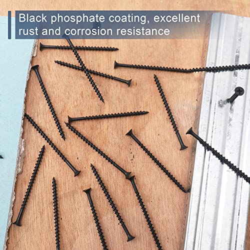 JEGONFRI 70PCS #8 × 3" Coarse Thread Black Drywall Screws, Wood Screws - size: #8 × 3"