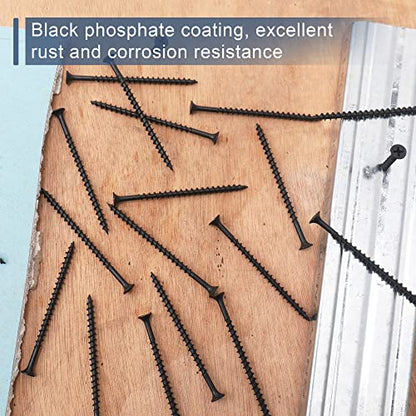 JEGONFRI 70PCS #8 × 3" Coarse Thread Black Drywall Screws, Wood Screws - size: #8 × 3"