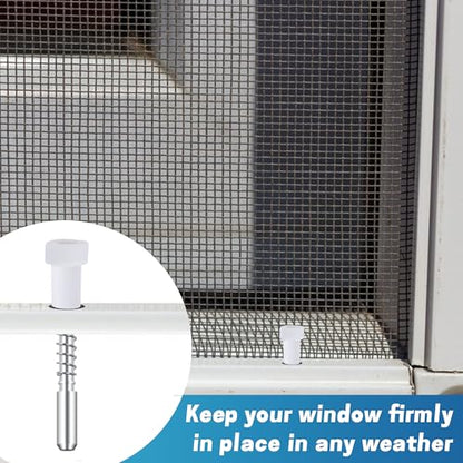 12 Pack Window Screen Plunger Latches with Cap, Window Screen Clips - color: 12 Pcs
