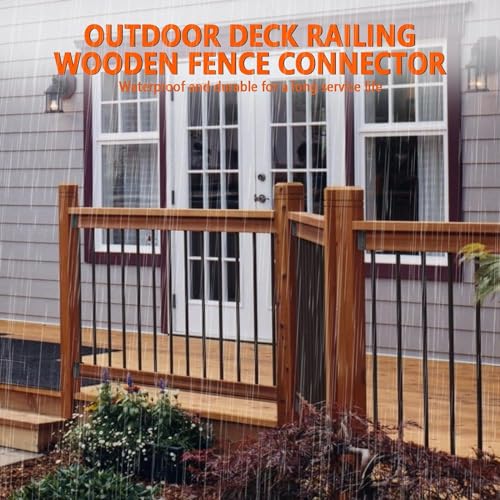 36Pcs Deck Railing Brackets Connectors,Heavy Duty Steel 1.2 inch Thickness Concealed Brackets for 2"x4" (Actual 1.5"x3.5") Wood Posts for Deck Railing,Fence,Porch, Garden Pergola - size: Parallel
