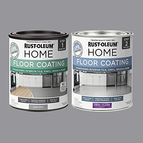 Rust-Oleum Home Interior Floor Semi-Gloss Aged Gray Coating Kit - color: Aged Gray