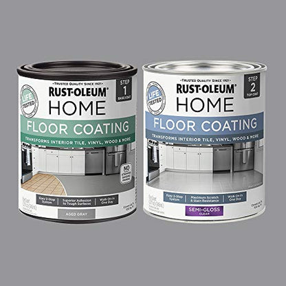 Rust-Oleum Home Interior Floor Semi-Gloss Aged Gray Coating Kit - color: Aged Gray