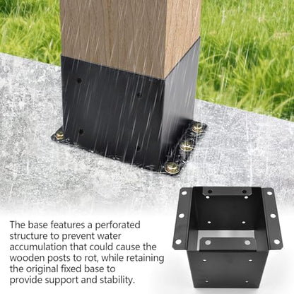 2 Pcs 6x6 Deck Post Base Bracket,Inner Size 5.6"x5.6" Post Base Bracke - color: 6x6(2 PACK)