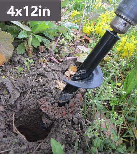 5 Set Auger Drill Bit for Planting,Heavy Duty Garden Auger Spiral Drill Bit Bulb Planter Tool for Planting Bedding Plants,Universal for Cordless Drill(1.6"x9",1.6"x16.5",3.5"x16",4"x12",2"x32") - size: 1.6"x9",1.6"x16.5",4"x12",3"x16.5",2"x32"