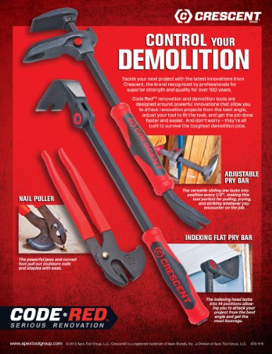 Crescent 24” Adjustable Pry Bar with Nail Puller - DB24 - size: 24 inch