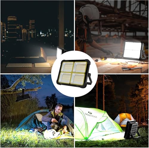 Portable LED Work Solar Light 100W - color: Black