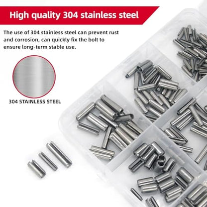424-Piece Stainless Steel Roll Pin Kit - size: 424 pieces Metric Roll Pins