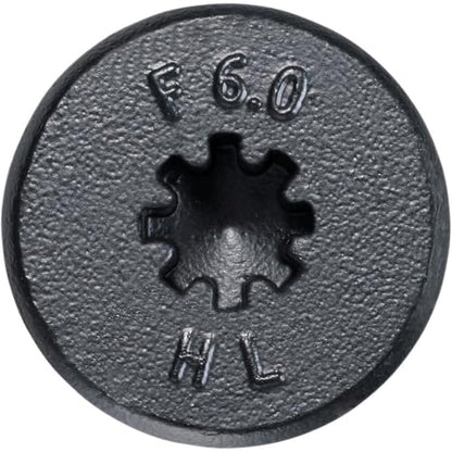 FastenMaster FMHLGM006-50 HeadLOK Heavy-Duty Flathead Fastener, 6 Inches, 50-Count, Black - size: 6"