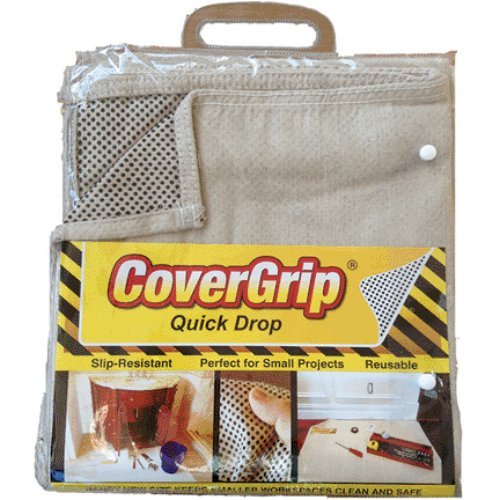 Outdoor CoverGrip 35408 Quick Drop 8 Oz Canvas SAFETY Drop Cloth, 3.5' x 4' Size: 3.5' x 4' Style: 8 oz, Model: 35408, Garden Store, Repair & Hardware