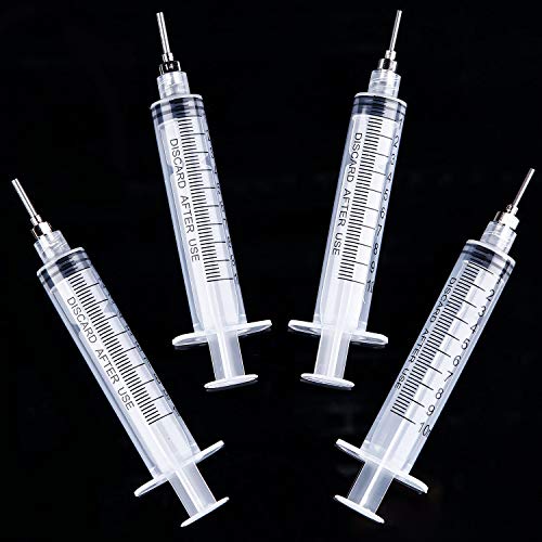TecUnite 10 ml 20 Pack Plastic Syringes Without Needle for Liquid and Craft - size: 10 ML