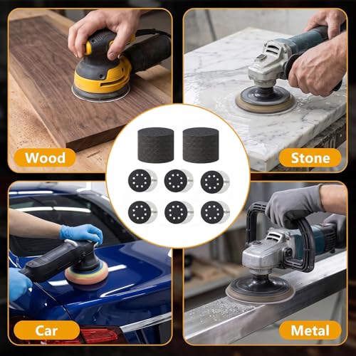 60PCS 5 Inch Wet Dry Sanding Discs 8 Hole Hook & Loop Sandpaper Assortment