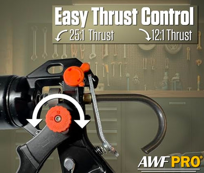 AWF PRO 10 oz Dual Thrust Caulk Gun, 25:1 or 12:1 Thrust Ratio - size: 10 oz, style: Pack of 1