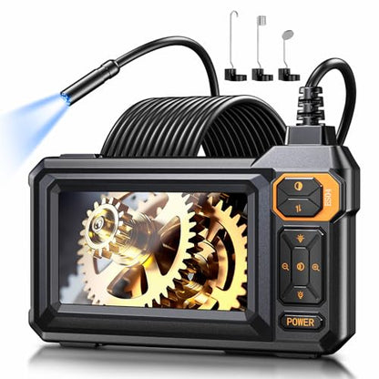 4.3" Endoscope Camera with Light, IP67 Waterproof Inspection Borescope