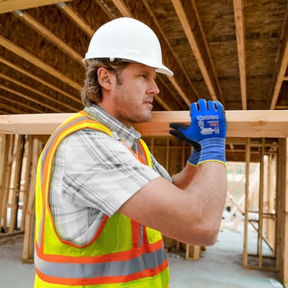KAYGO Safety Work Gloves, MicroFoam Nitrile Coated, Men Women,KG18N - color: Blue, size: Medium