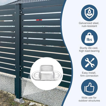 uxcell 20 Pack Square Post Flange Base, Fits 1x1 Square Tube Galvanized Steel Wall Mount Rail End Bracket Square Base Connector for Deck Fence Railing Handrail Mounting - size: 1" x 1"