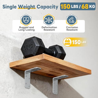 3"×3"×1.2" L Bracket for Wood, Angle Brace, Galvanized-8PCS - color: Galvanized-8PCS