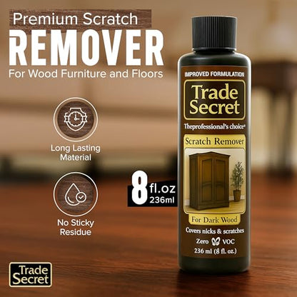 Trade Secret Dark Wood Scratch Remover for Furniture and Floors, 8 oz - color: Dark Wood Tones