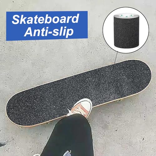 BOMEI PACK Black Anti Slip Tape, 6 Inch x 33 Foot Non-Slip Traction Grip Tape for Stairs, Waterproof Stair Treads Grip Non Slip, Non Skid Tape for Steps, Outdoor Black Grip Tape - size: 150mm