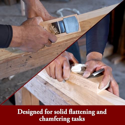 SUIZAN Kanna Japanese Wood Planer 2" Double Blade - Hand Block Plane - size: 2 inch (50mm) 2-Blade