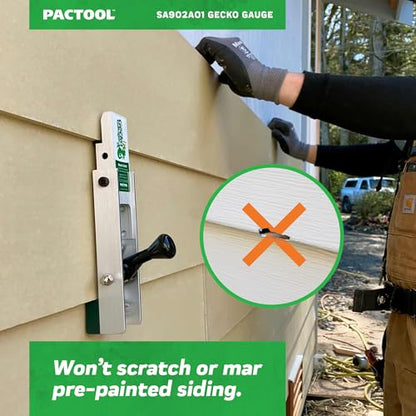 PacTool Gecko Gauge Artisan Kit - 5/8" Fiber Cement Siding & Hardie HZ6 - size: 5/8” Thickness for Hardie Artisan Siding, style: ALUMINUM