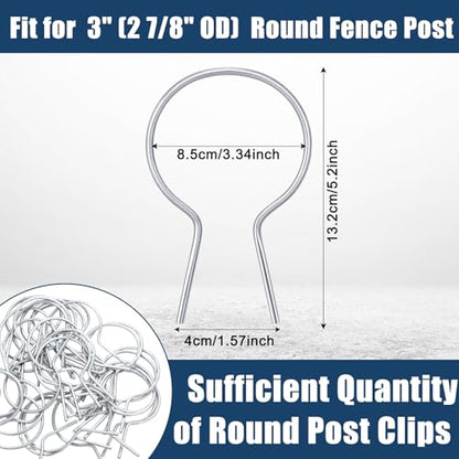 Hicarer 200 Pcs 2-7/8''OD Twist Fence Ties 9 Gauge Galvanized Steel, Silver - color: Silver, size: 2-7/8" OD