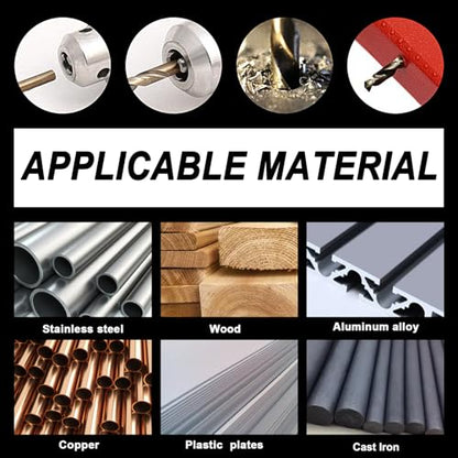 115Pcs Cobalt Drill Bit Set (1/16"-1/2"), M35 HSS, 135 Degree Tip, Twist Jobber Length for Hardened Metal, Stainless Steel, Cast Iron, Wood, and Plastics, with Index Storage Case - style: 115pcs Cobalt Drill