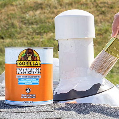 Gorilla Patch & Seal Liquid Rubber Waterproof Sealant, White, 32 oz - color: White, size: 1 - Pack