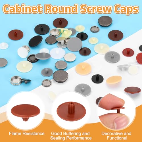 uxcell 300Pcs 3x13mm Plastic Hole Plugs, Round Screw Cap Cover, Panel Drill Hole Plugs for Furniture Cabinet Cupboard Shelves Fencing Post Pipe Insert End Caps, Red Brown - color: Red Brown, size: 3x13mm