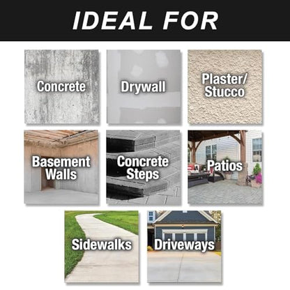 GOODTAKE Concrete Repair, Concrete Patch for Repairing Spalls and Cracks in Concrete's and Masonry, Cement Crack Filler & Floor Repair Cement - Interior/Exterior (Grey, 5 Pounds) - size: 5 Pounds