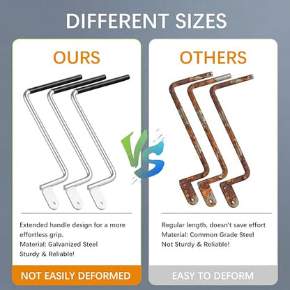 30 Pack 6mm Fence Wire Tighteners with 1 Tightener Tool Combo, 1/4" Barb Wire Tightener Clips Fence Tools Wire Tensioner for Fast Tightening Metal Fence Post Farm Garden Fenc（Tighteners Handle）