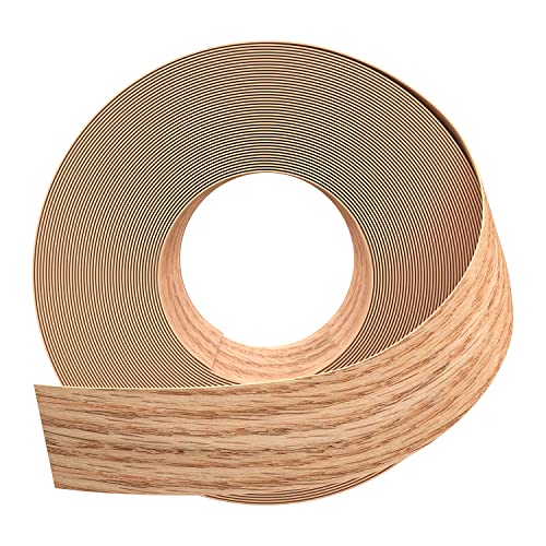 GSCIT Club Red Oak Edge Banding, 1 1/2 inch x 25ft roll of Veneer Edge Banding Pre-glued Flexible, Wood Tape Banding for Cabinet Repair Furniture - color: Red Oak, size: 1 1/2"x 25ft
