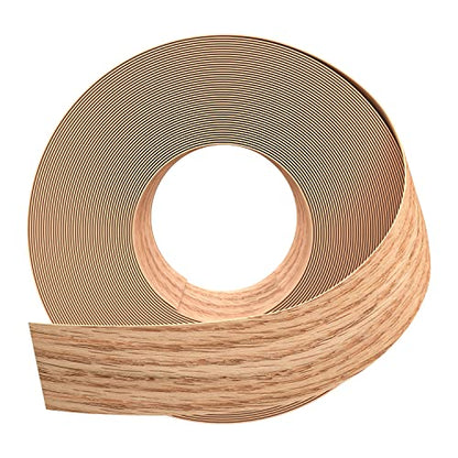 GSCIT Club Red Oak Edge Banding, 1 1/2 inch x 25ft roll of Veneer Edge Banding Pre-glued Flexible, Wood Tape Banding for Cabinet Repair Furniture - color: Red Oak, size: 1 1/2"x 25ft