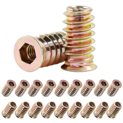 Jiozermi Threaded Insert Nuts M6x20mm,20 Pcs - size: M6x20mm