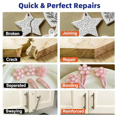 JDiciton 5 Minute Epoxy Glue 3.4oz, Clear 2 Part Adhesive Glue for Repair