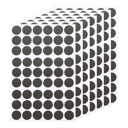 uxcell 7 Sheets/378PCS Self Adhesive Screw Hole Stickers, 2.1cm/0.83" PVC Screw Hole Covers Hole Stickers for Furniture Wood Cabinet Wall Desk Table Bookcase, Iron Grey - color: Iron Grey